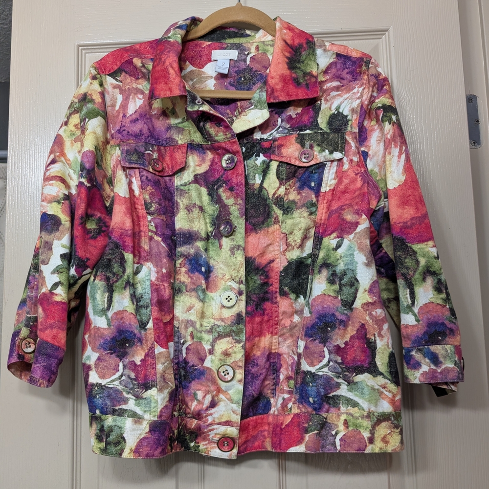 Floral Multicolor Women's Jacket